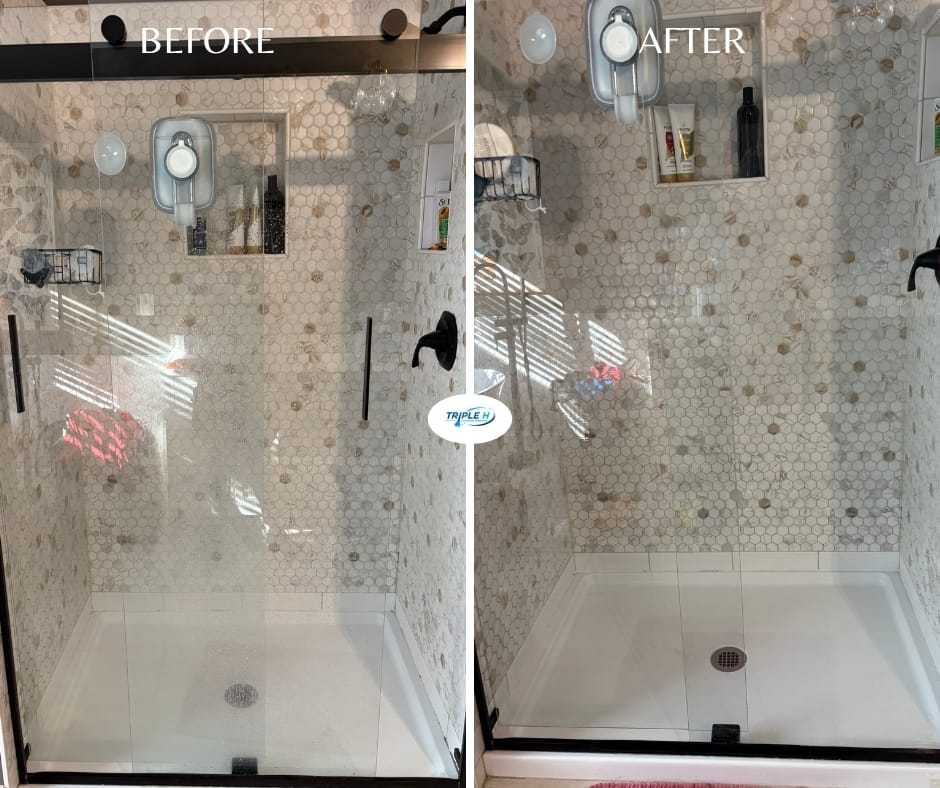 Shower transformation: clean and modern.