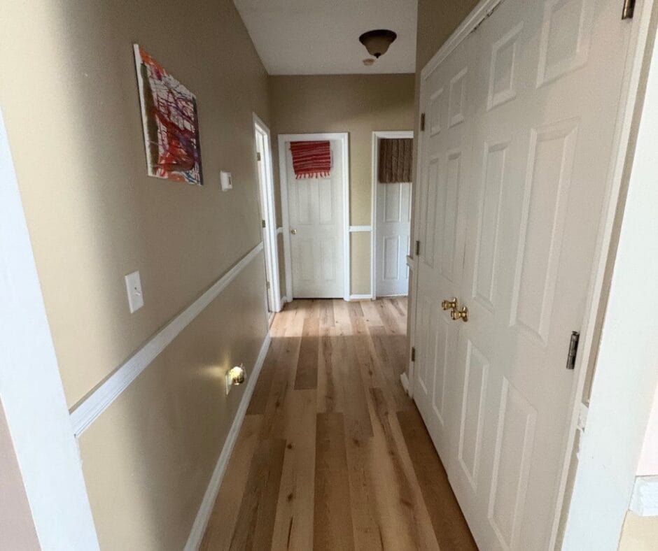 Clean floor in hallway